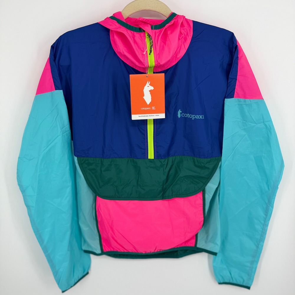 Cotopaxi Teca Windbreaker Jacket XS Festival Pink 1/2-Zip Pullover Hooded *READ*